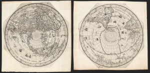 1666 Isaac Habrecht North and South Polar Projections