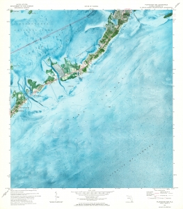 1973 U.S. Geological Survey Map of Plantation Key, Florida Keys