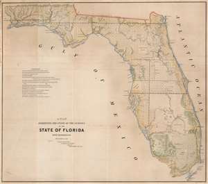 1845 Butler Land Office Map of Florida