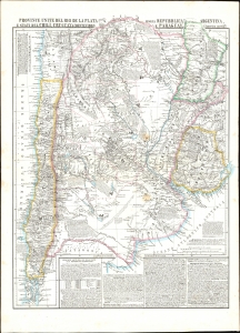 1856 Marzolla Map of Chile, Argentina, Paraguay, and Uruguay