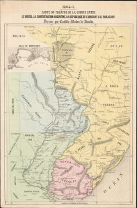 1869 Candido Mendes Map of the Theater of the Paraguayan War