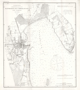 1873 U.S. Coast Survey Map of Plattsburgh and Lake Champlain, New York