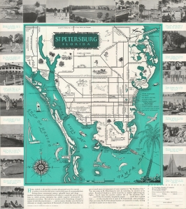 1937 Griffith Advertising Pictorial Tourist Map of St. Petersburg, Florida