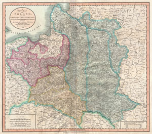 1799 Cary Map of Poland, Prussia and Lithuania