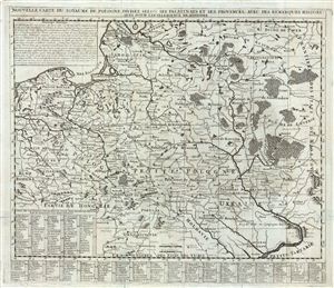 1710 Chatelain Map of the Kingdom of Poland (Polish-Lithuanian Commonwealth)