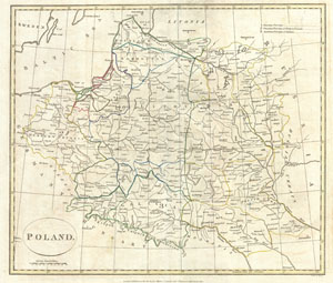 1799 Clement Cruttwell Map of Poland and Lithuania