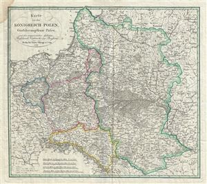 1831 Schropp Map of the Kingdom of Poland with Parts of Russia, Austria and Prussia