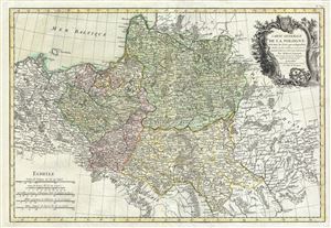 1762 Rizzi Zannoni Map of Poland and Lithuania
