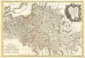 1771 Zannoni Map of Poland and Lithuania
