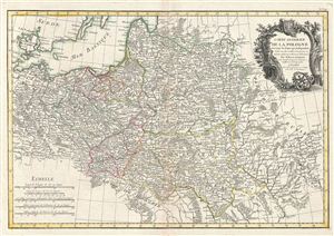1783 Zannoni Map of Poland and Lithuania