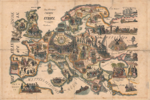 1848 Wener Pictorial Map of Europe, Revolutions of 1848
