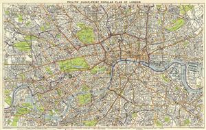 1930 Philips Plan or Map of London, England