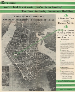 1932 Spofford and Freedman Supervue of New York City and the Port Authority Building