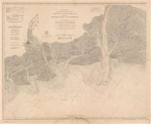 1890 U.S. Coast Survey Map of Savannah, Hilton Head, and Port Royal