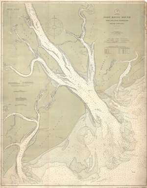 1901 U.S.C.G.S. Nautical Chart of Port Royal Sound, South Carolina