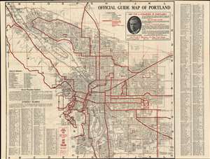 1921 Shawcross City Map or Plan of Portland, Oregon