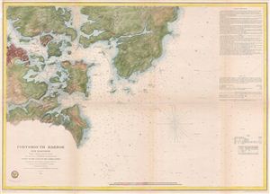 1866 U.S. Coast Survey Map of Portsmouth Harbor, New Hampshire
