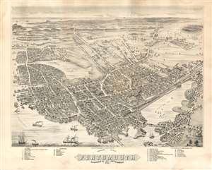 1877 Ruger / Stoner View of Portsmouth, New Hampshire