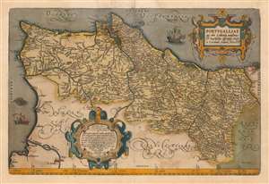 1612 Ortelius Map of Portugal