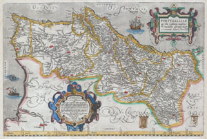 1579 Ortelius Map of Portugal ( Porvgalliae )