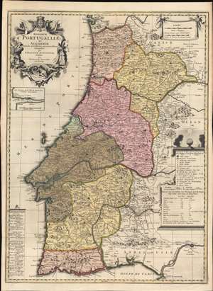 1700 Nicholas Visscher II Map of Portugal