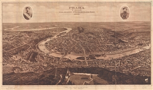 1926 Joseph Ruep View of Prague issued for 8th Sokol Rally