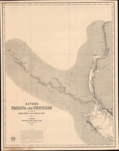 1872 Imray Nautical Map of Uruguay and Parana Rivers, Buenos Aires Region