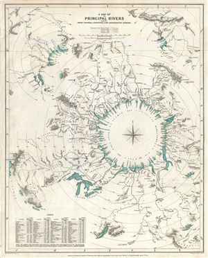 1834 S.D.U.K. Comparative Map or Chart of the World's Great Rivers