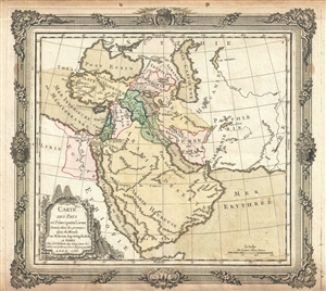 1766 Desnos and De La Tour Map of the Middle East and Arabia