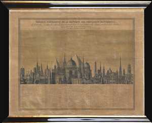 1840 Perrot Comparative Chart of the Heights of the Monuments of the World