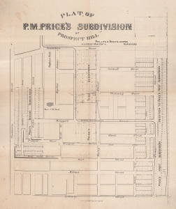1867 Hickenlooper Plat Map of Prospect Hill, Mount Auburn, Cincinnati, Ohio