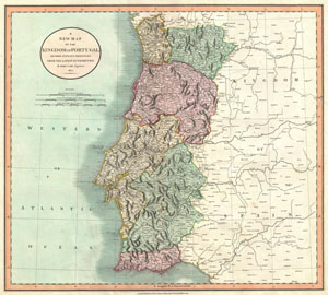 1801 Cary Map of Portugal