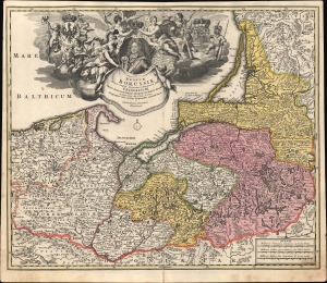 1710 Homann Map of the Kingdom of Prussia
