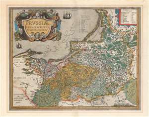 1595 Ortelius Prussia: First Atlas Edition