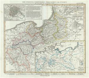 1854 Perthes Map of Prussia