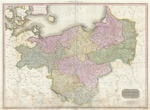 1818 Pinkerton Map of Prussia and its Dominions