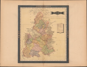 1897 Garcia y Cubas Map of Puebla, Mexico