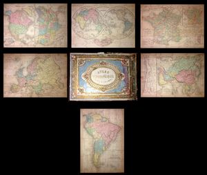 1860 Delamarche Jigsaw Puzzle Atlas of the World
