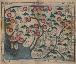 1850 Korean Map of Pyongan Province