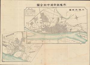 1912 Pocket Map of Pyongyang and Nampo under Japanese Colonial Rule