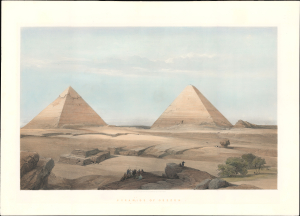 1848 David Roberts View of the Great Pyramids of Giza