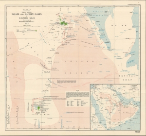 1925 Chessman Map of Eastern Arabia (Rub' al Khali), Qatar