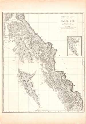 1799 Vancouver Map of Southern Alaska and British Columbia