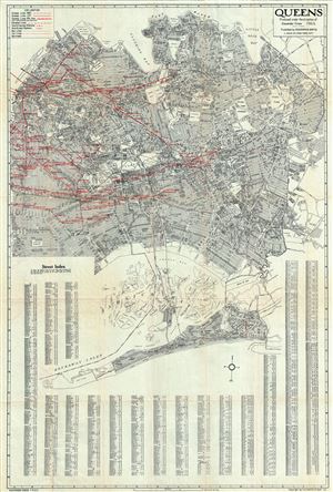 1930s Geographia Map or Plan of Queens, New York