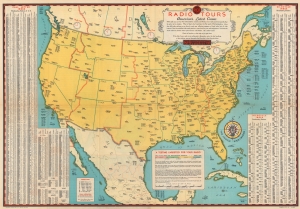 1934 RCA Radiotron Radio Map of the United States