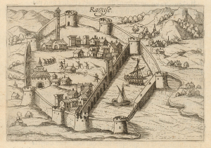 1615 Henri de Beauvau Bird's Eye View of Ragusa (Dubrovnik, Croatia)