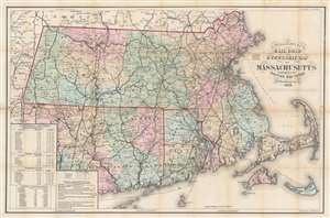 1878 Williams Township and Railroad Map of Massachusetts