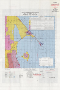 1965 Army Map Service Intelligence Map of Ras Tanura, Saudi Arabia and Environs