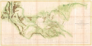 1861 Jefferson Davis and John Pope Map of Texas:  Red River to the Rio Grande