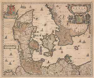 1680 Visscher Map of Denmark